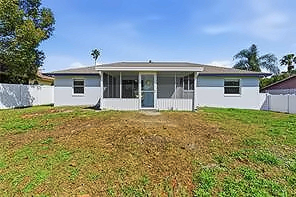 Back of the finished house